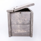 Grey Cushion Storage Bench - Wooden Clutter Box