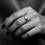 Cat’s Eye Moonstone Ring in Recycled Sterling Silver