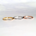 Wishbone Curved Eternity Ring in Sterling Silver
