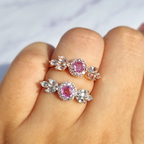 Aurelia Pink Sapphire Ring in 18k Rose Gold Vermeil
