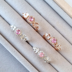 Aurelia Pink Sapphire Ring in 18k Rose Gold Vermeil