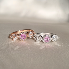 Aurelia Pink Sapphire Ring in 18k Rose Gold Vermeil