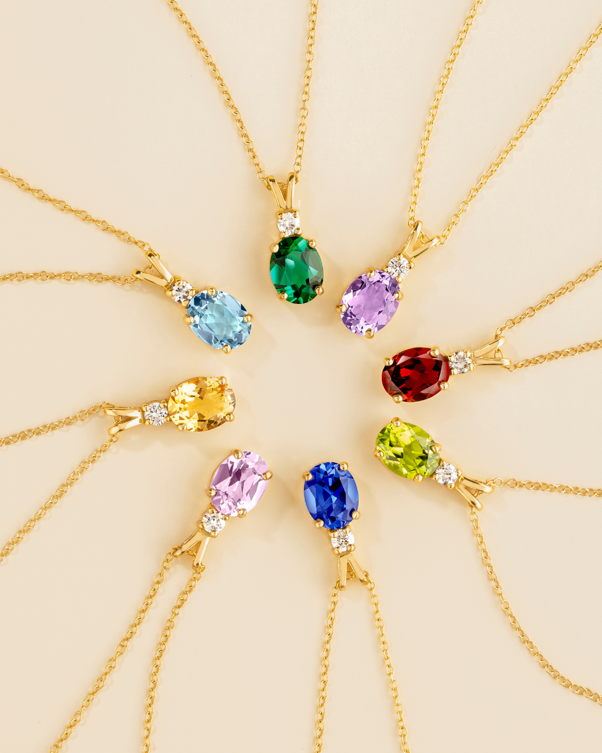 Blue Sapphire Pendant Necklace in 18k Gold Vermeil