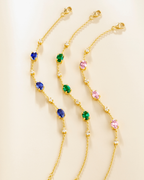 Emerald Bracelet in 18k Gold Vermeil