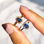 Blue Sapphire Ring in Sterling Silver