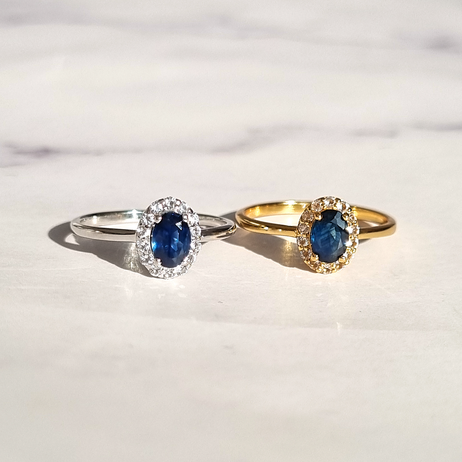 Blue Sapphire Ring in Sterling Silver