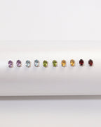 Citrine Oval Stud Earrings in Sterling Silver