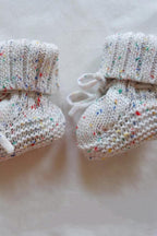 COZY Speckle Knit Booties 100% Cotton