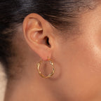 Gold Large Water Hoop Earrings