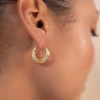 Silver Layered Hoop Earrings