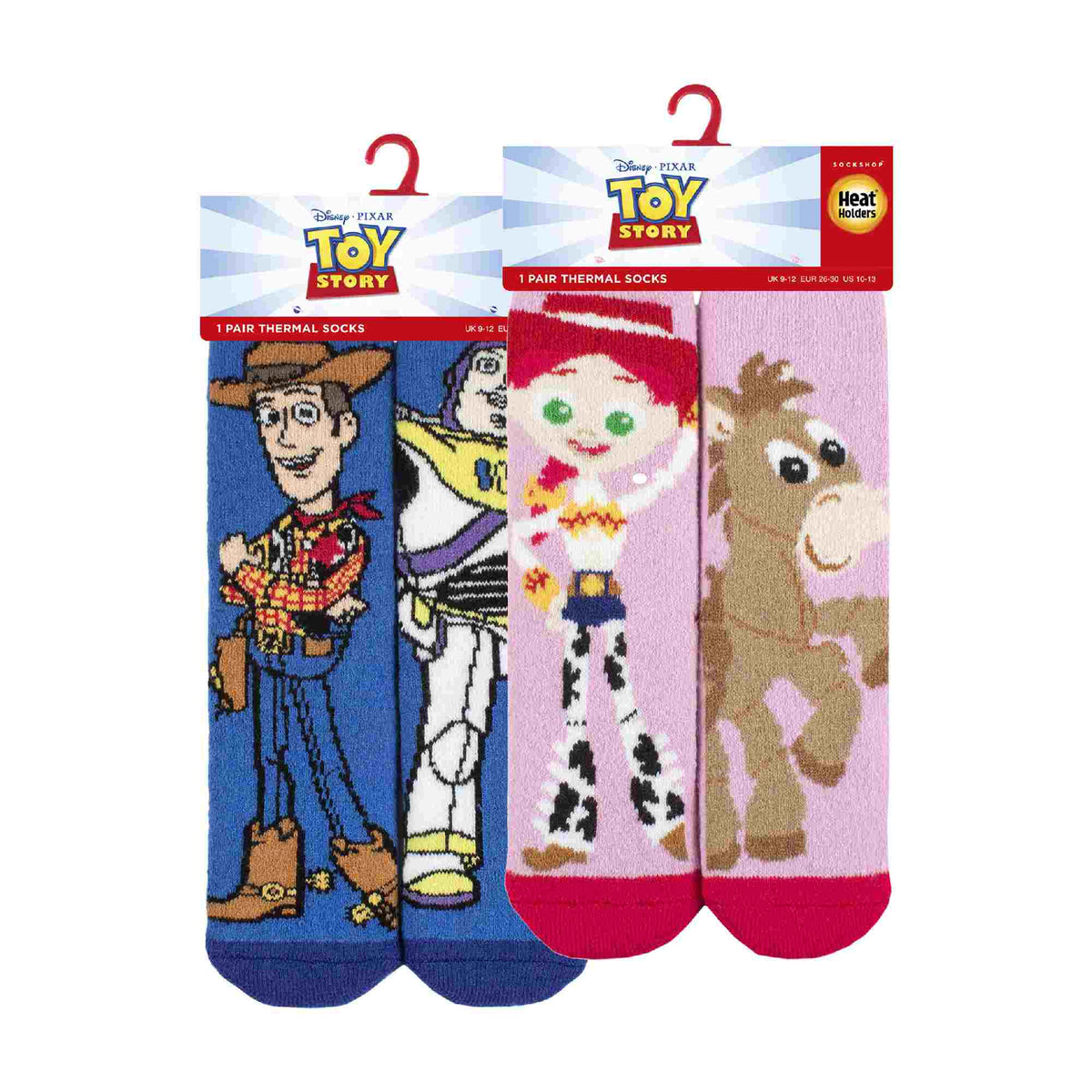 2 Pack Kids Toy Story Socks: Novelty Thermal Warm Woody Disney Socks