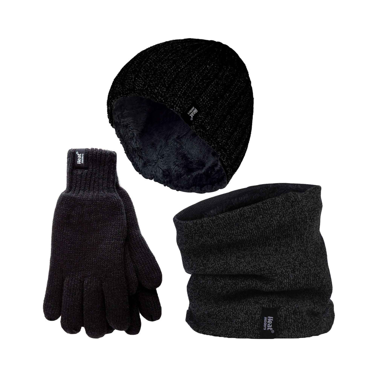 Mens Thermal Winter Hat, Gloves  & Neck Warmer Set