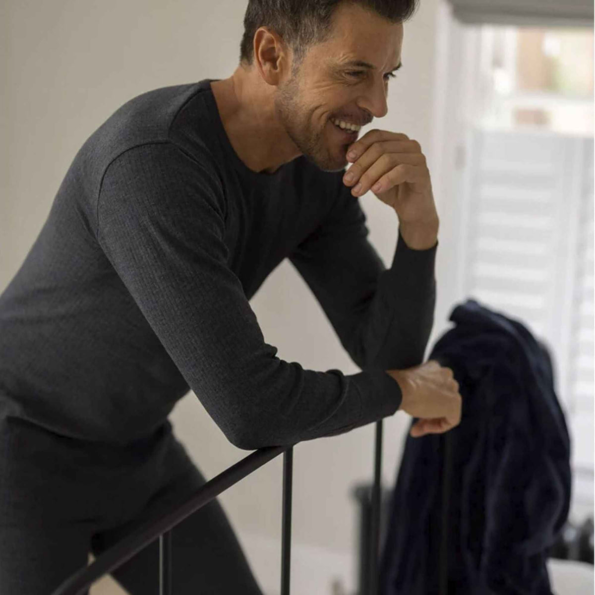 Winter Men's Thermal Underwear Set: Top and Long Johns