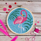 Flamingo Cross Stitch Kit for Beginners
