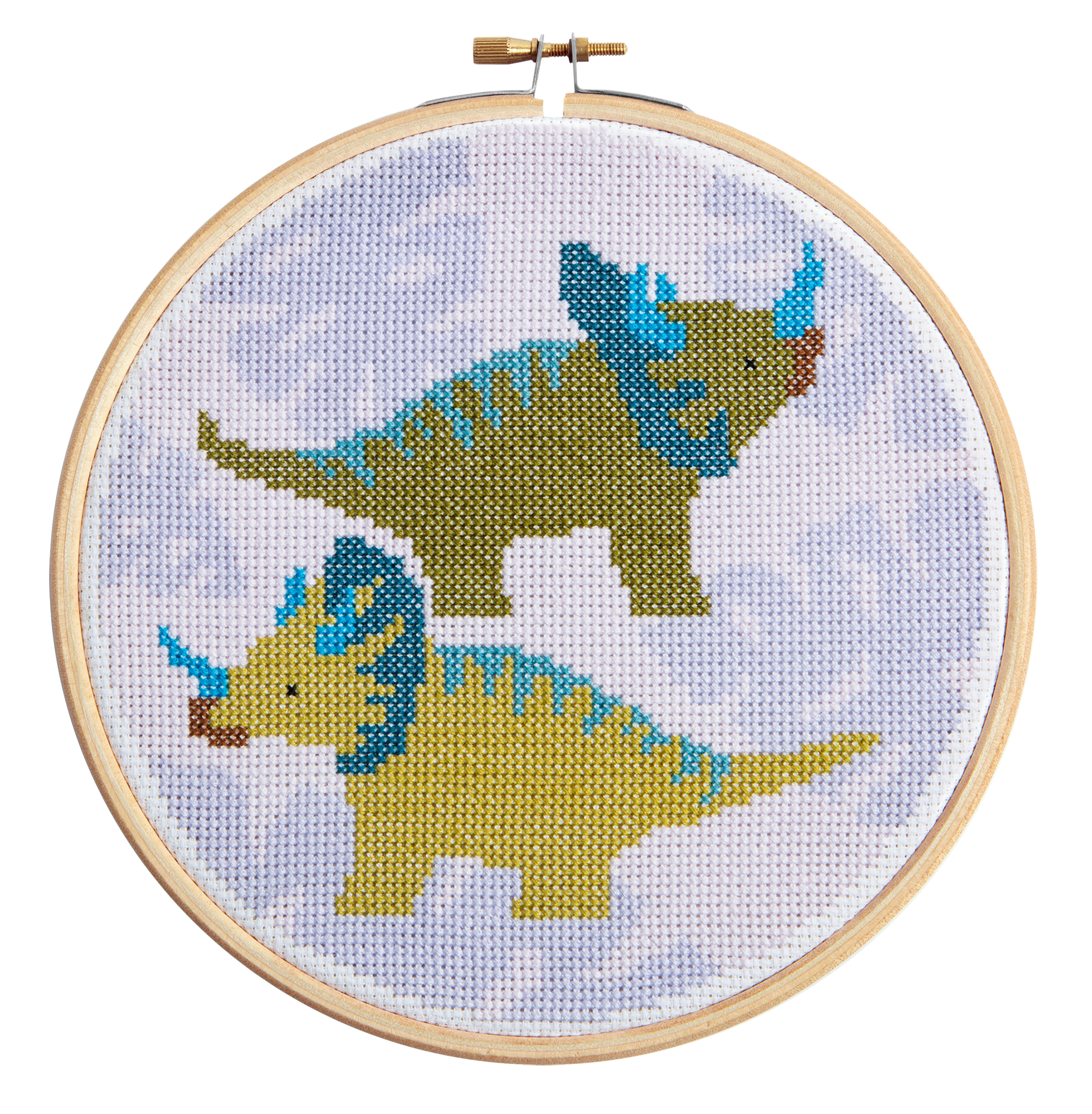 Triceratops Dinosaur Cross Stitch Kit for Beginners
