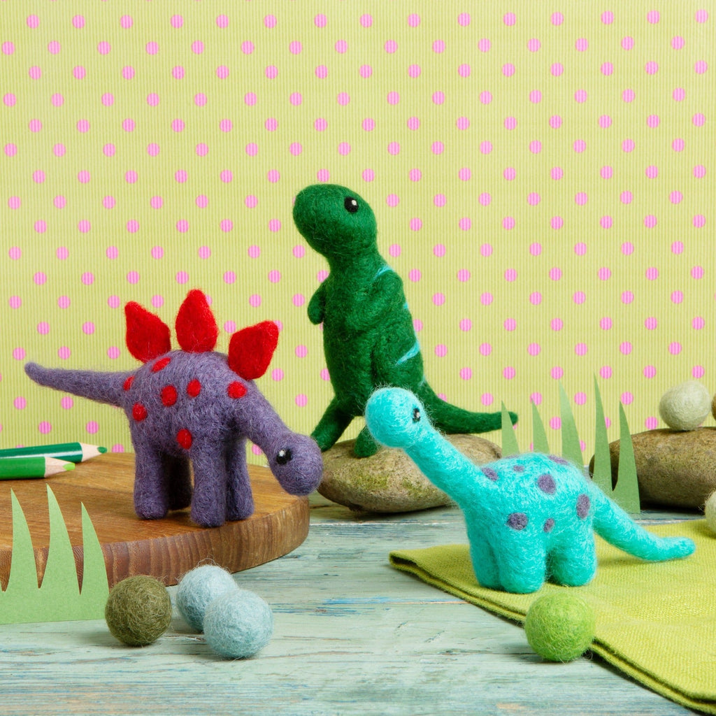 Triceratops Dinosaur Needle Felting Kit for Beginners