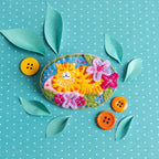 Ginger Cat Felt Craft Brooch Kit for Beginners