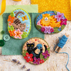 Ginger Cat Felt Craft Brooch Kit for Beginners