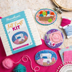 Knitting Basket Felt Craft Brooch Kit for Beginners