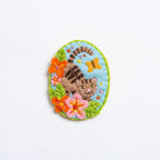 Tabby Cat Felt Craft Brooch Kit for Beginners