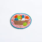 Knitting Basket Felt Craft Brooch Kit for Beginners