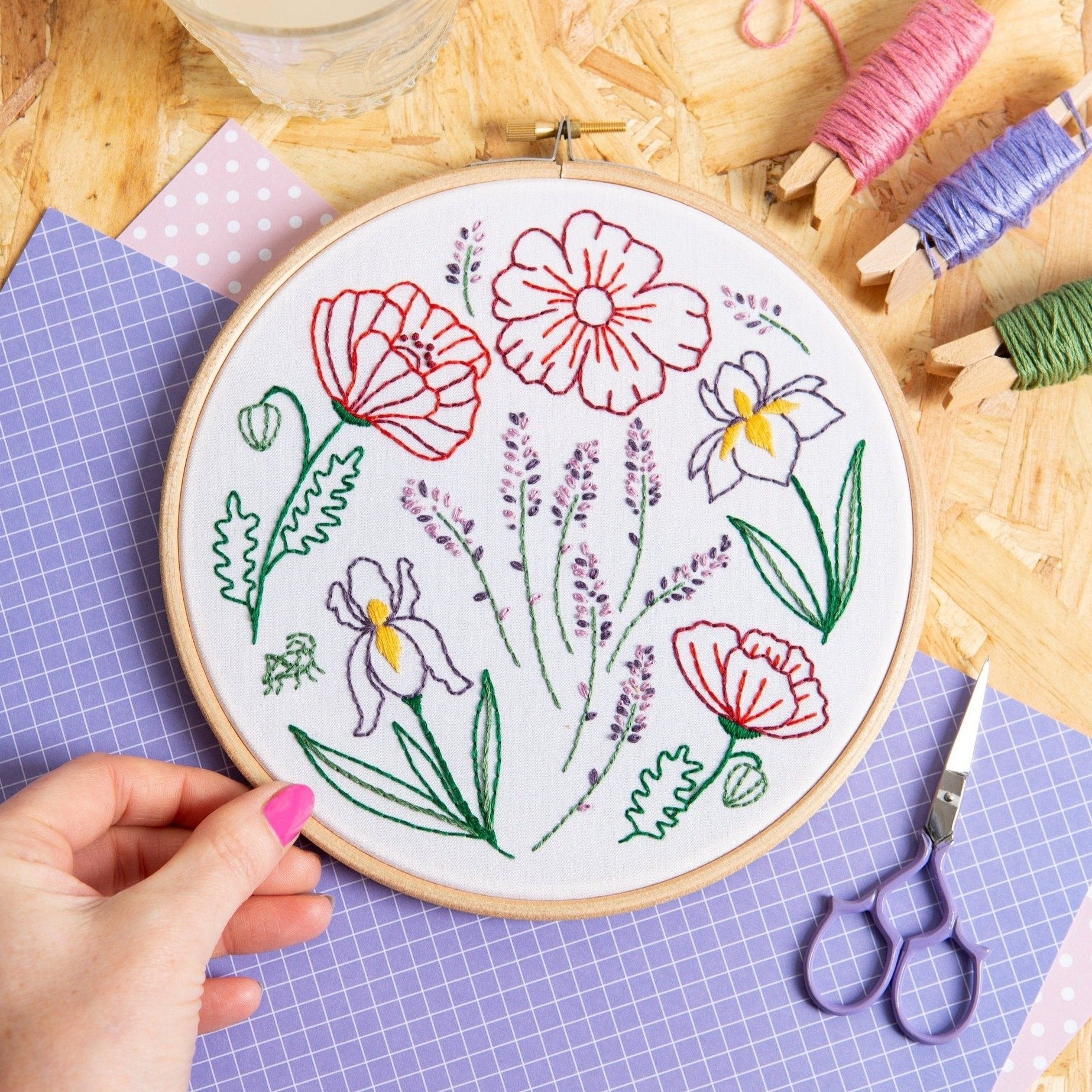 Fields of Provence Botanical Embroidery Kit for Beginners