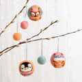Animal Christmas Baubles Needle Felting Decoration Kit