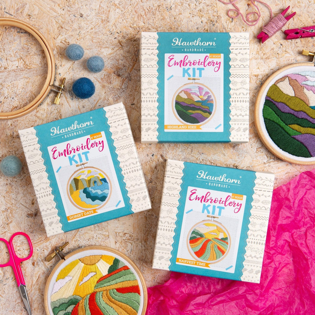 Highland Hike Landscape Mini Embroidery Kit for Beginners