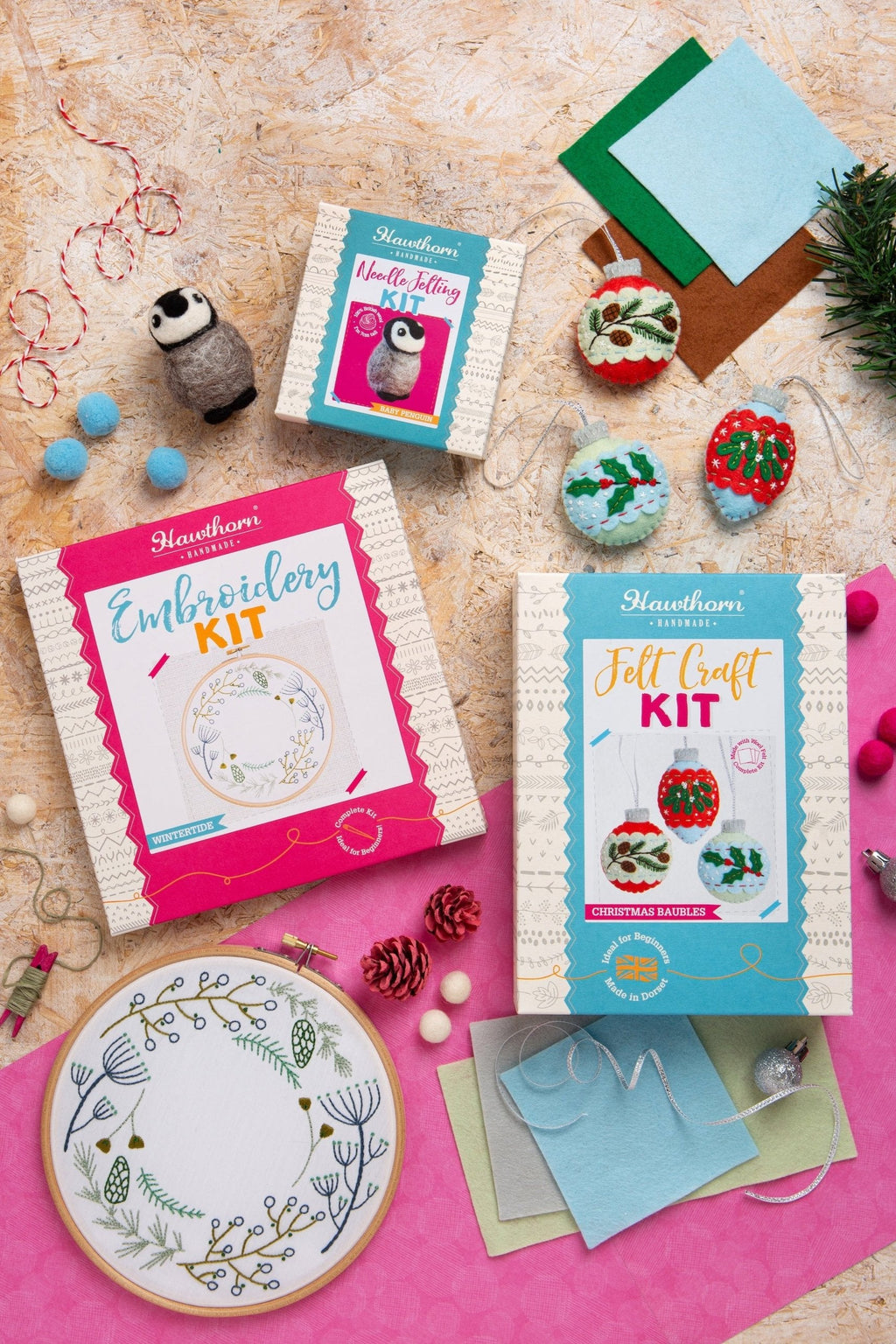 Wintertide Festive Embroidery Kit for Christmas