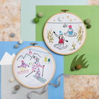 Off-Piste - Skiing and Snowboarding Embroidery Kit for Beginners