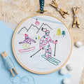 Off-Piste - Skiing and Snowboarding Embroidery Kit for Beginners