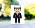 HMS RALEIGH Mini-Matelot Greeting Card
