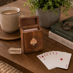 Harra Sheesham Wood Playing Card Box