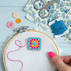 Granny Square Crochet Magnetic Needle Minder