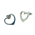Heart Stud Earrings – Sterling Silver & Custom Gold Options