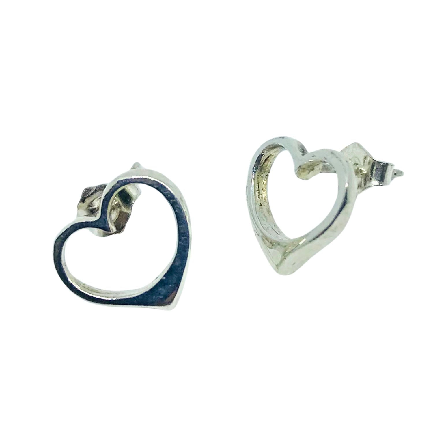 Heart Stud Earrings – Sterling Silver & Custom Gold Options