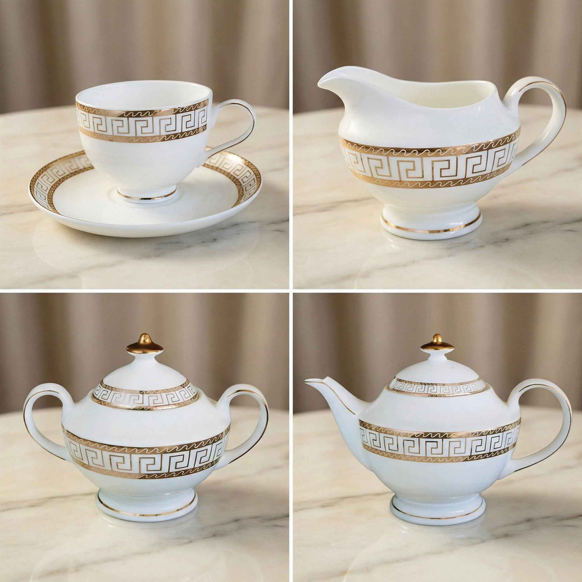 Heritage Gold Tea Set - Service for 6 (15 Pieces)