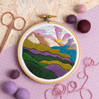 Highland Hike Landscape Mini Embroidery Kit for Beginners