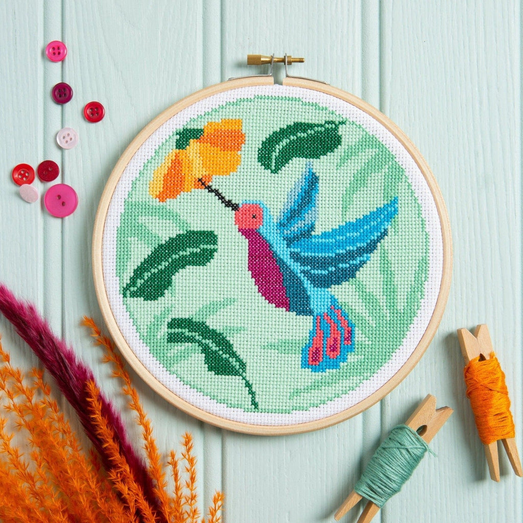 Hummingbird Cross Stitch Kit for Beginners