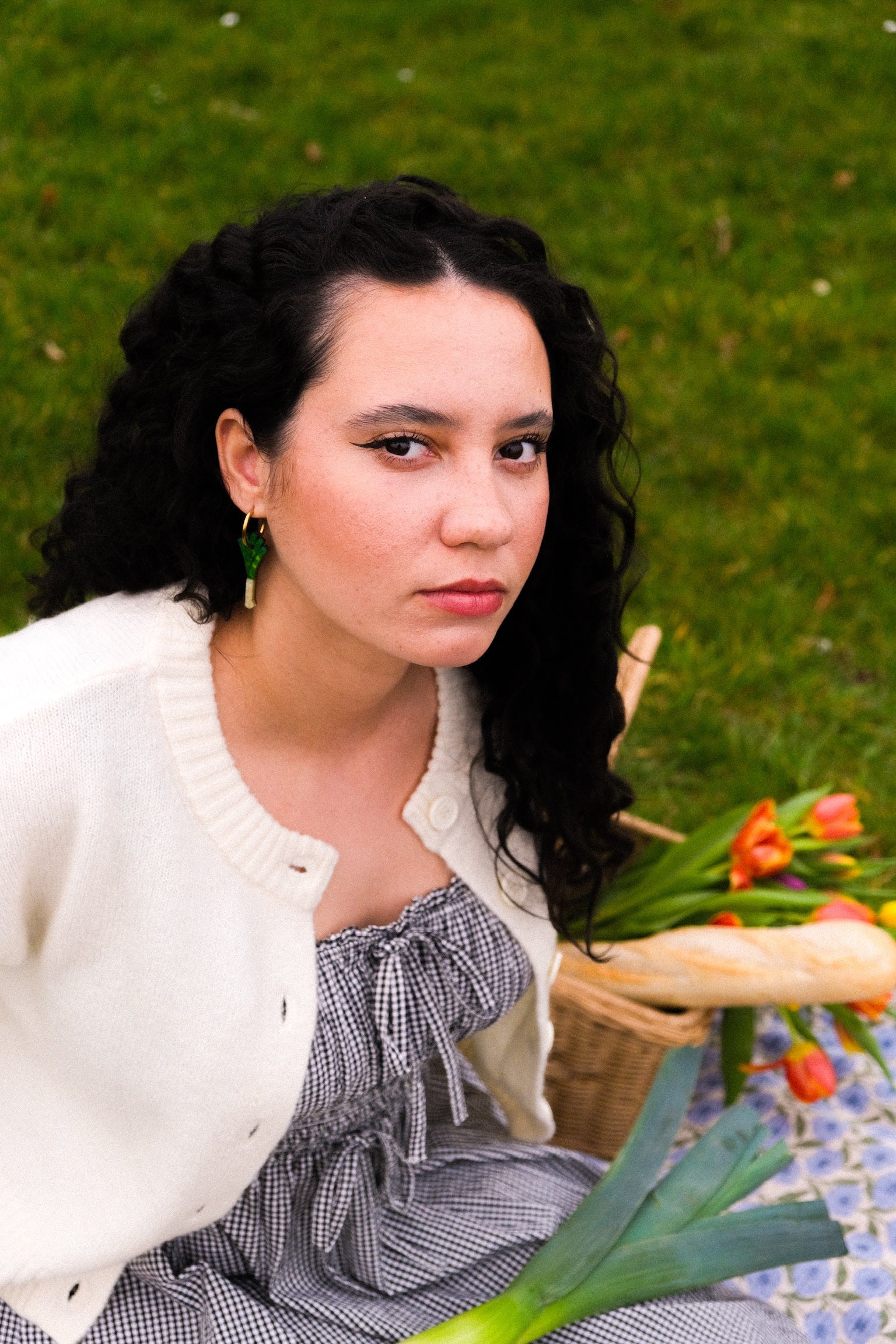 Leek Hoop Earrings