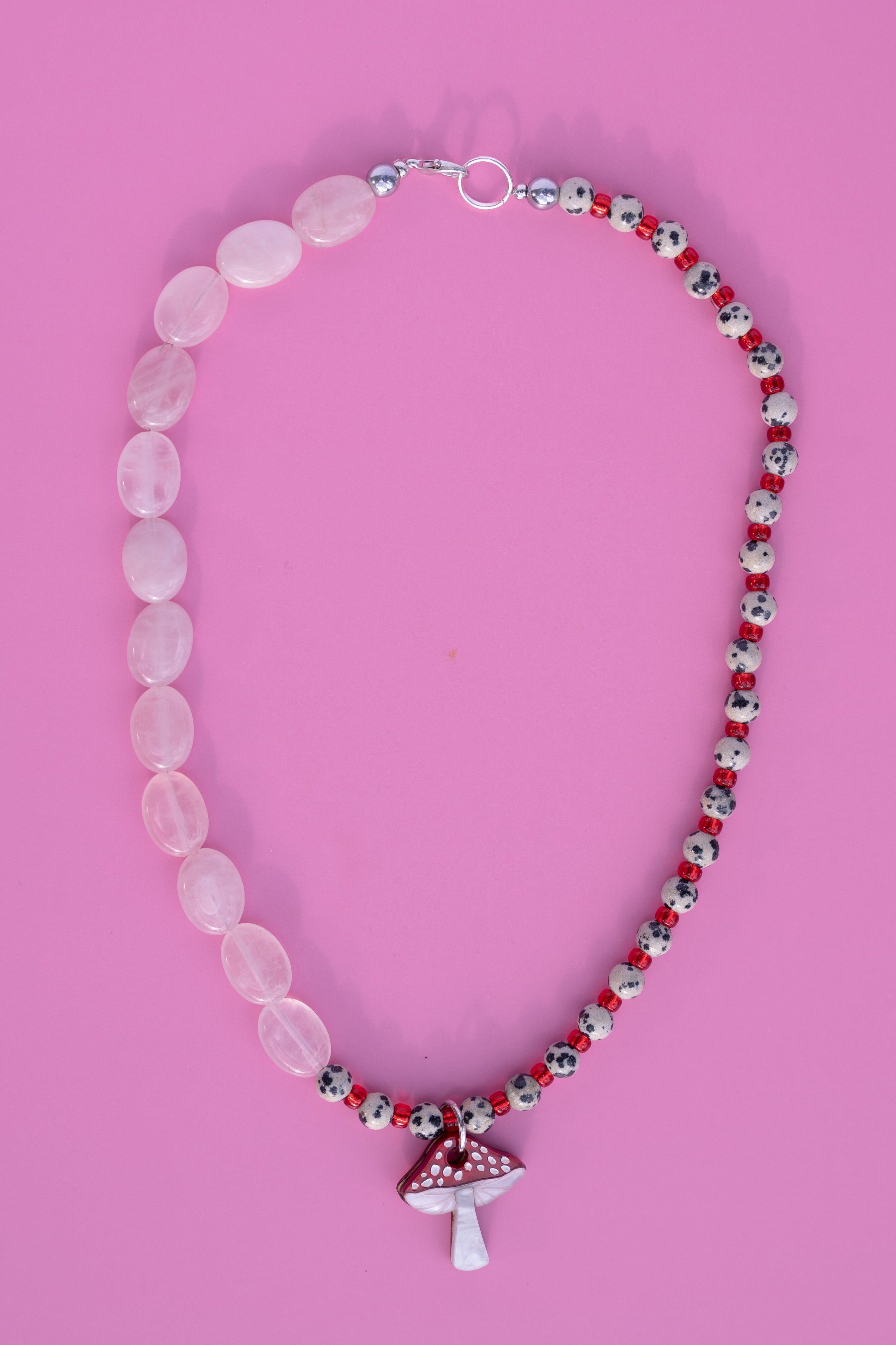 Mushroom Forest Beaded Necklace