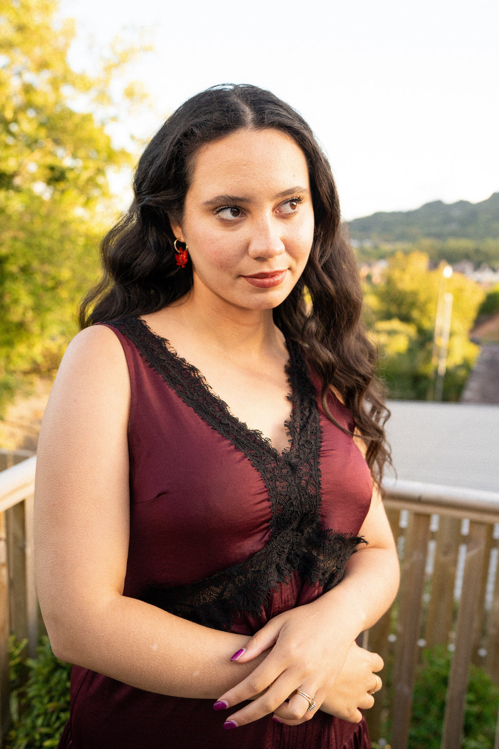 Autumnal Leaves Hoop Earrings - Set of 4