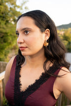 Autumnal Leaves Hoop Earrings - Set of 4