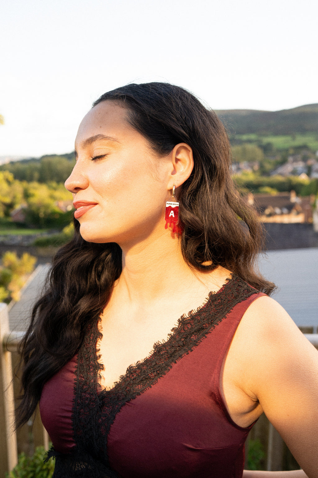 Blood Bag Hoop Earrings