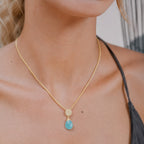 Classic Athena Kate Gemstone Necklace Pariba Onyx