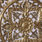 Talwara Square Filigree Gold Wall Art Metal