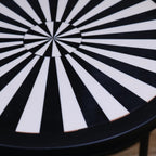 Chinta Modern Black Round Nesting Side Tables