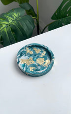 Trinket Dish - Teal Marble