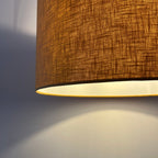 Mustard Linen Drum Lampshade | Handmade Ceiling Light Shade | Bespoke UK