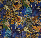 Floral Midnight Velvet Steep Empire Lampshade | Handmade Ceiling Light Shade | UK